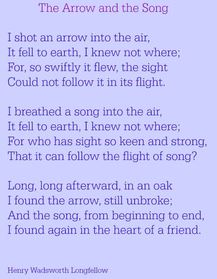 The arrow and the song