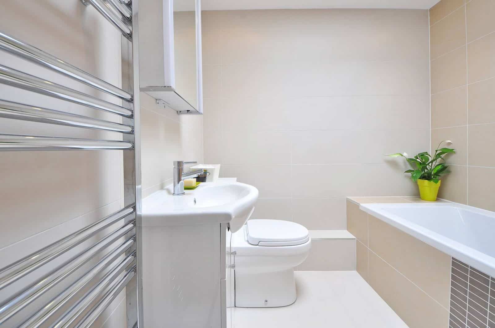 space in a small bathroom