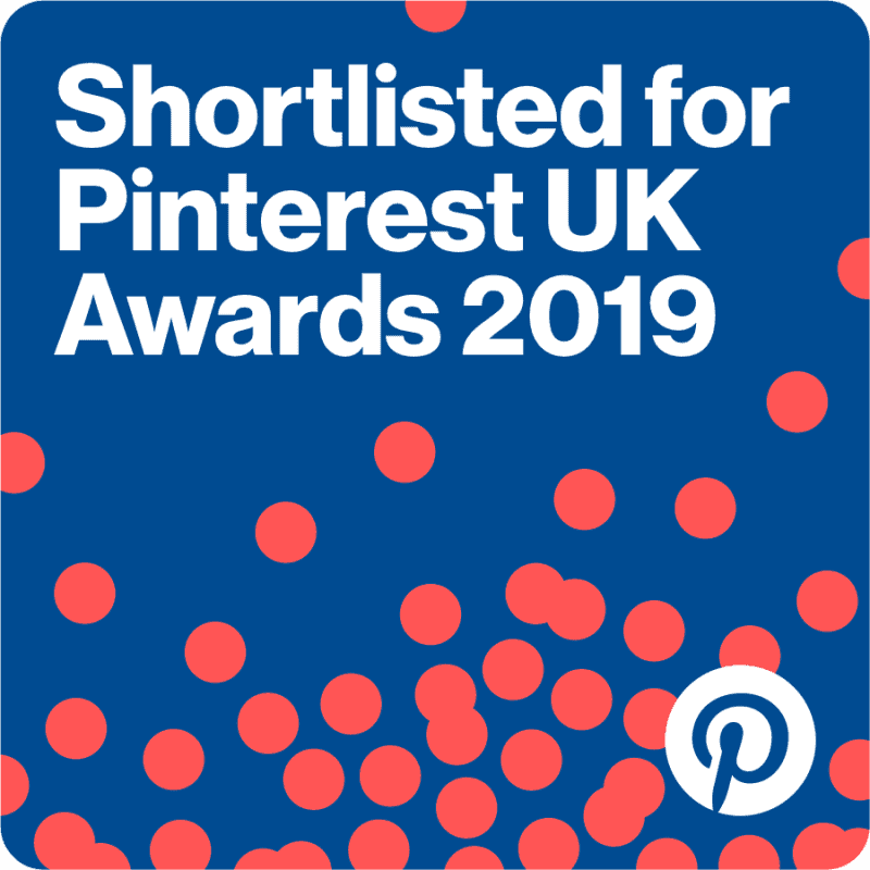 Shortlisted for Pinterest UK Awards 2019
