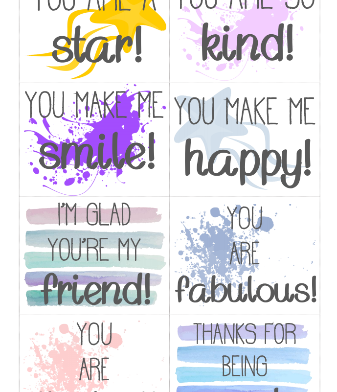 Free Printable Compliment Cards RAOK Activity For Kids