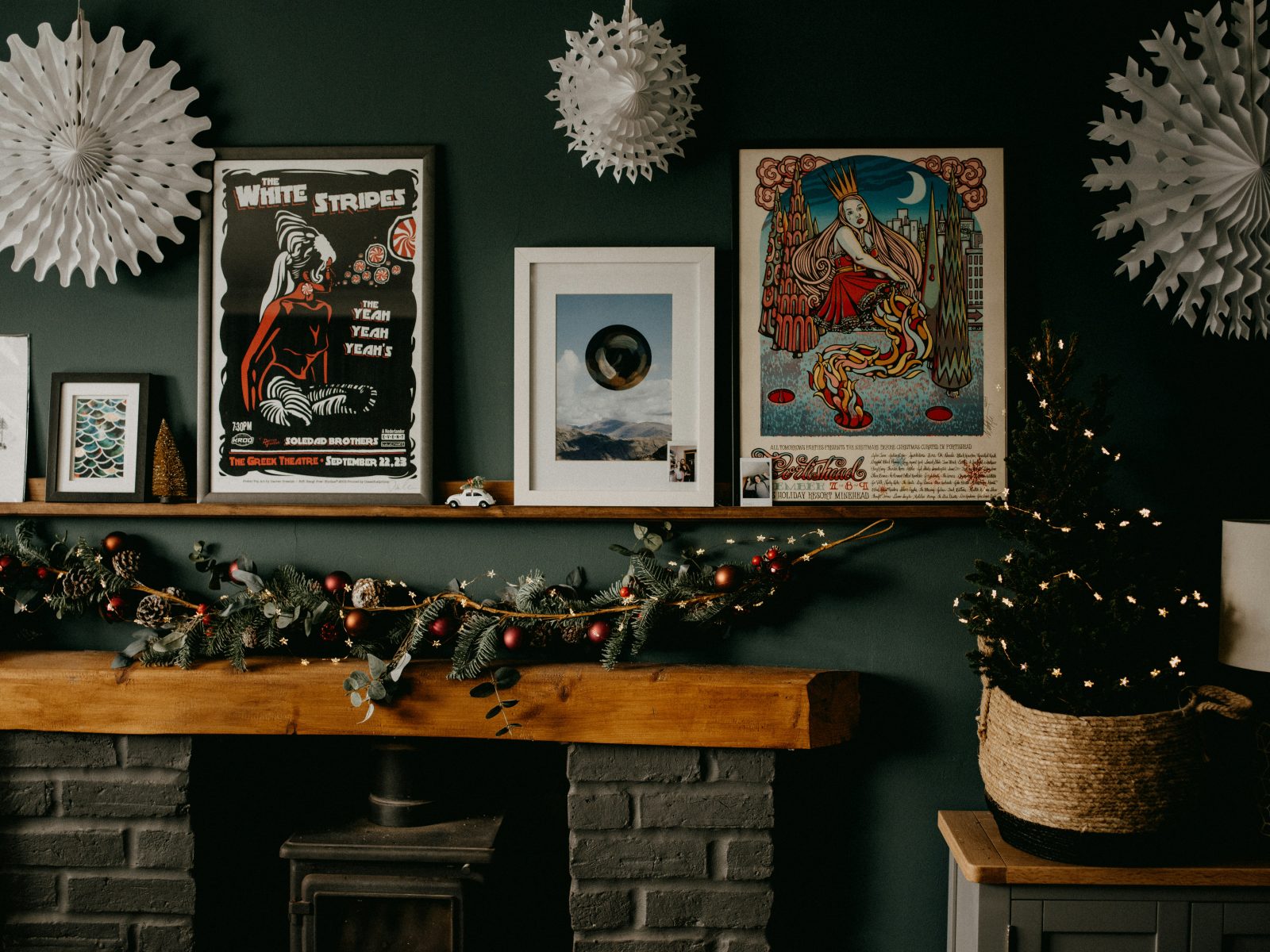 Christmas mantel
