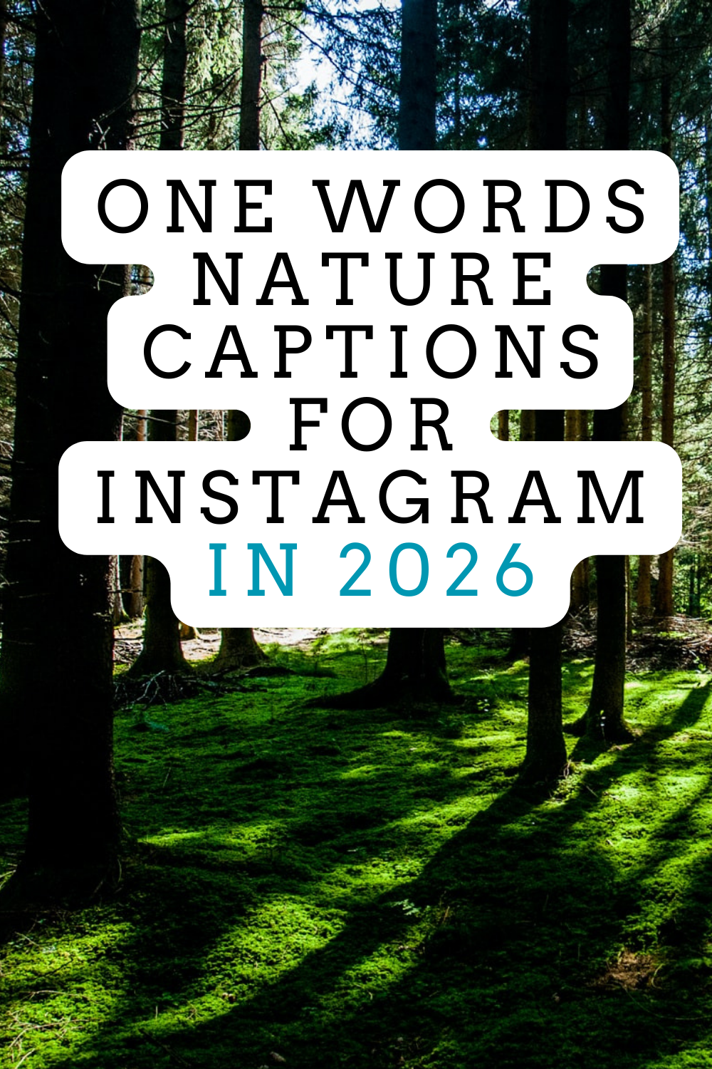 one word nature captions for instagram