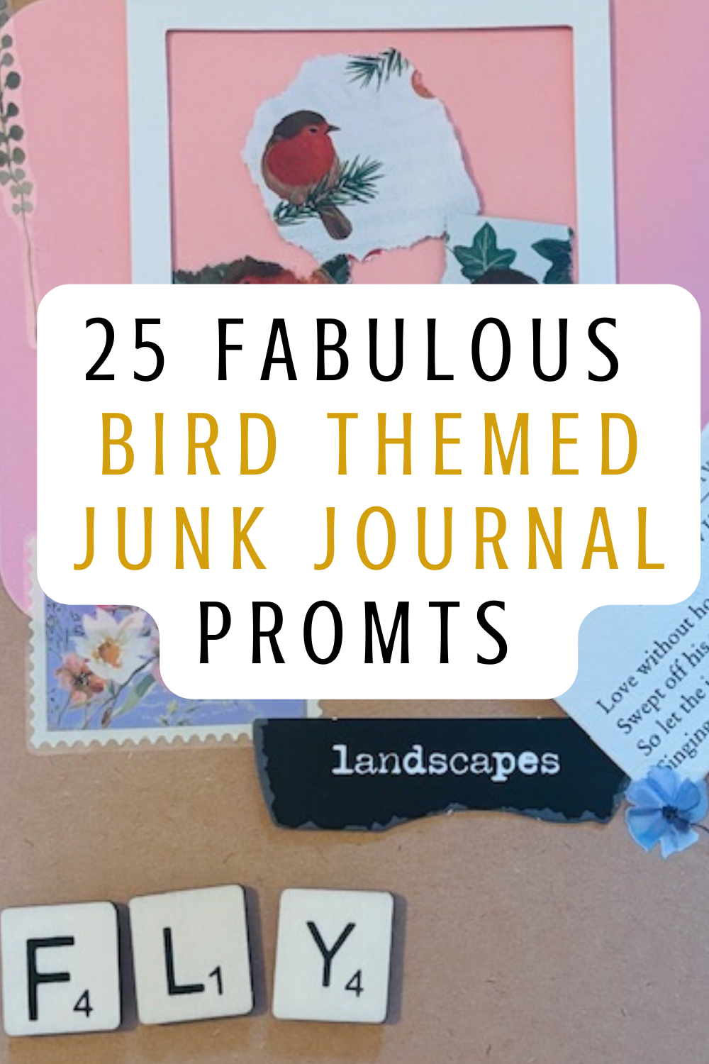 bird themed junk journal prompts