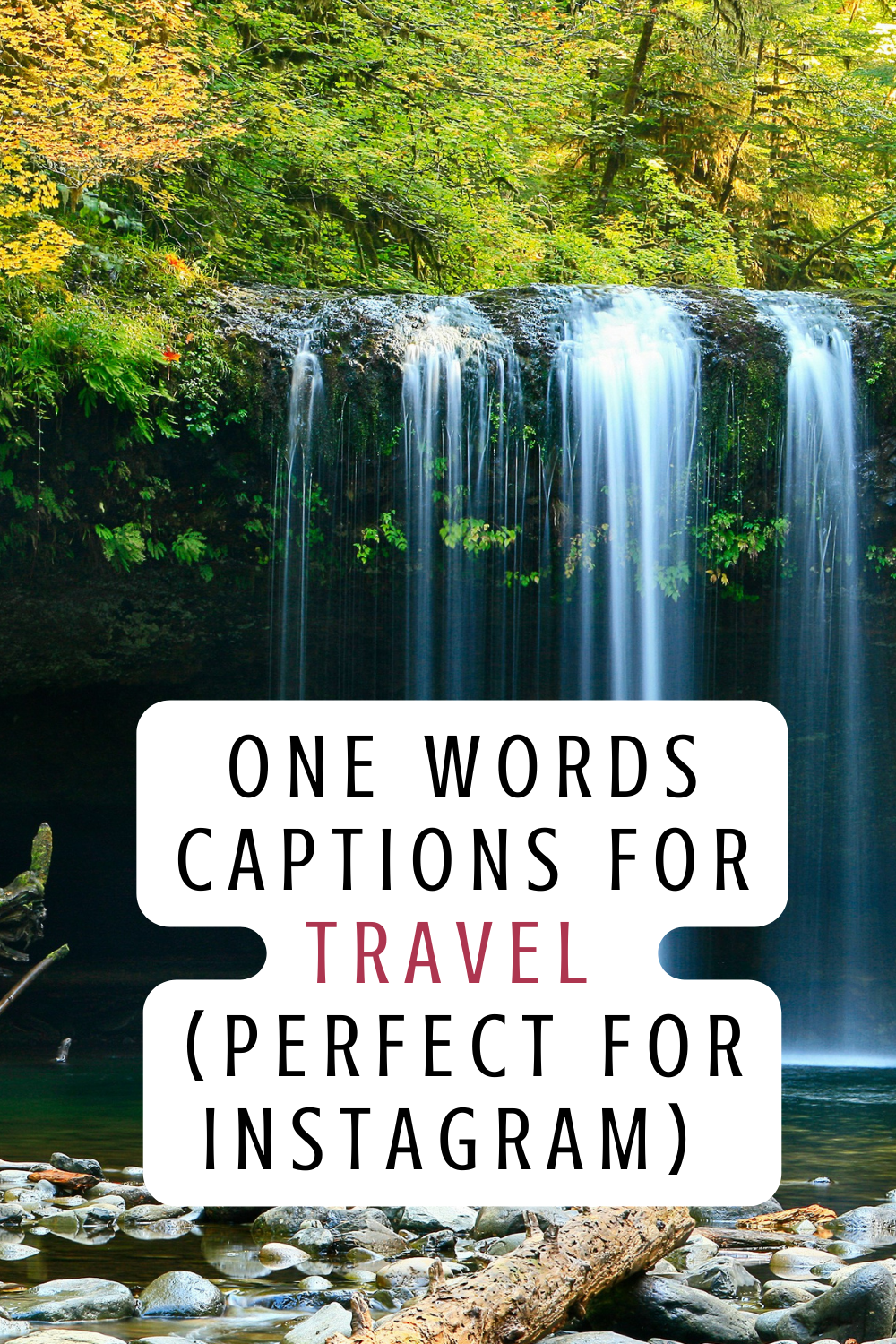 one word captions for travel