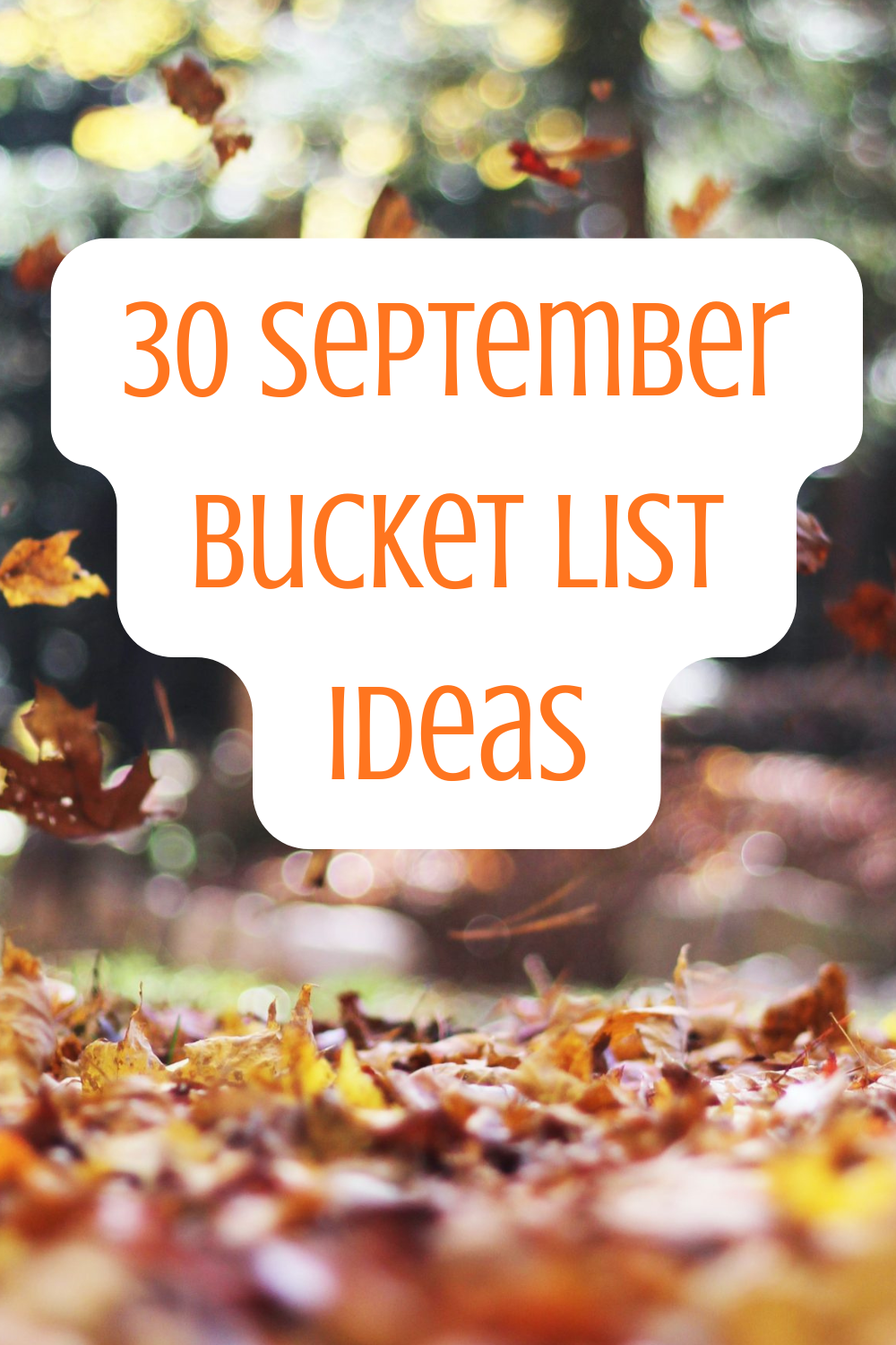 september bucket list